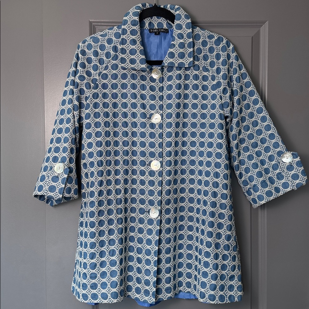 BOHO CHIC Retro Patterned Women's Blazer